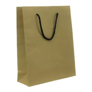 Bolsa Papel Kraft Con Asa 50 Pzs 26x21x8 Cm Mediana