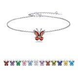 Bestyle Tobilleras De Mariposa De Plata Para Mujeres Y Niñ.