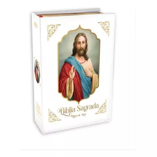 Bíblia Católica Ilustrada Páginas Bordadas De Ouro + Brindes