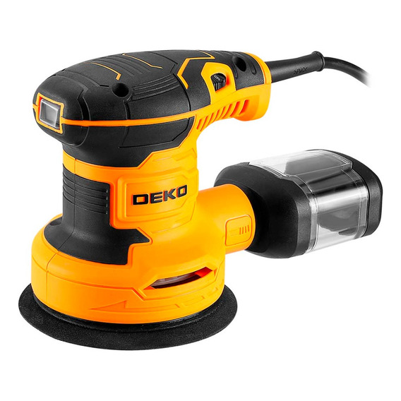 Lijadora Roto Orbital 5 Deko Dkos32xl125 320w 6 Velocidades Color Amarillo