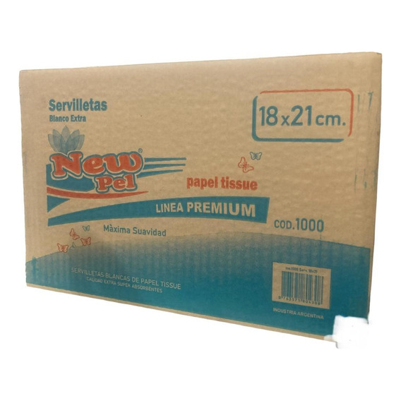 Servilletas Para Cafe New Pel 18x21cm Blancas Caja X1000u