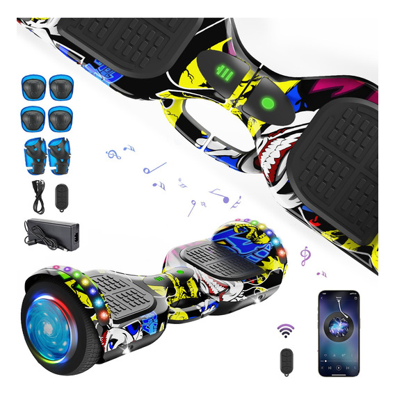 Patineta Eléctrica Hoverboard Bluetooth 7 Pulgadas Con Luz