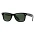 Anteojos de sol Ray-Ban Wayfarer Ease talle Standard armazón gloss black y lente green