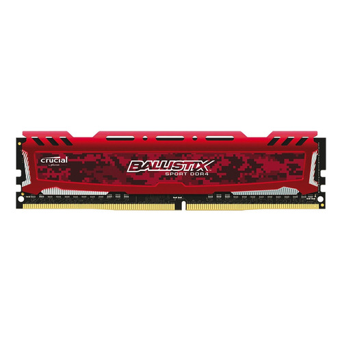 Memoria RAM Ballistix Sport LT gamer color rojo 8GB 1 Crucial BLS8G4D26BFSEK