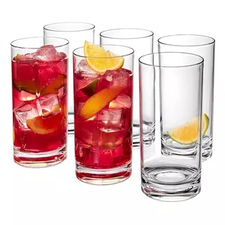 Vaso 190 Ml Vidrio Set X 6 Goldsky