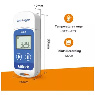 Datalogger Elitech Rc-5 Usb Temperatura Termómetro 