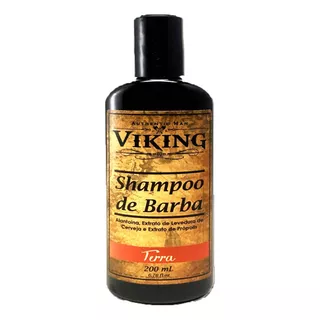 Shampoo Para Barbas Higiene Aos Fios Hidratante Viking 200ml