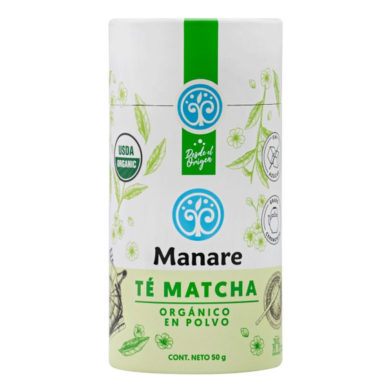 Te Matcha En Polvo 100% Organico Manare 50 G Andina Grains