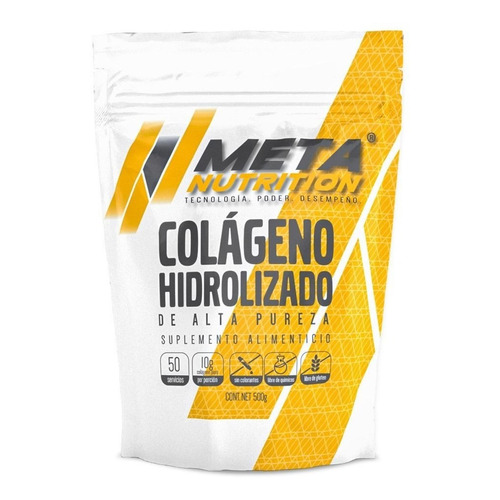 Meta Nutrition Colageno Hidrolizado 500 Gr, 50 Porciones Sin sabor