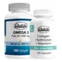 Colágeno Marino Con Magnesio 60cap Omega 3 180cap Qualivits Sabor Natural