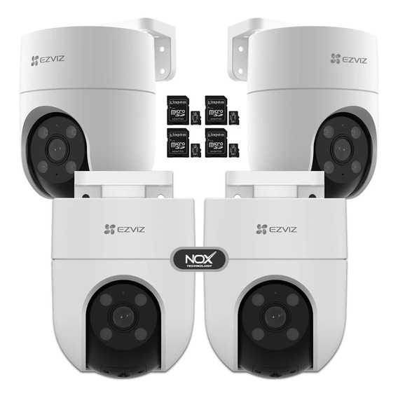 Combo X 4 Camara Ezviz H8c 360 Exterior Wifi Memoria 64gb