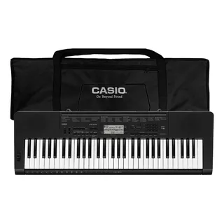 Kit Teclado Casio Musical Digital Ctk3500 5/8 Com Capa Preta