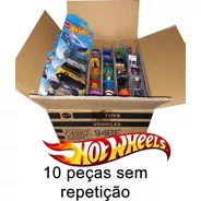 Caixa Com 10 Carrinhos Hot Wheels Sortidos - Mattel C/1 Raro - R$ 154,89