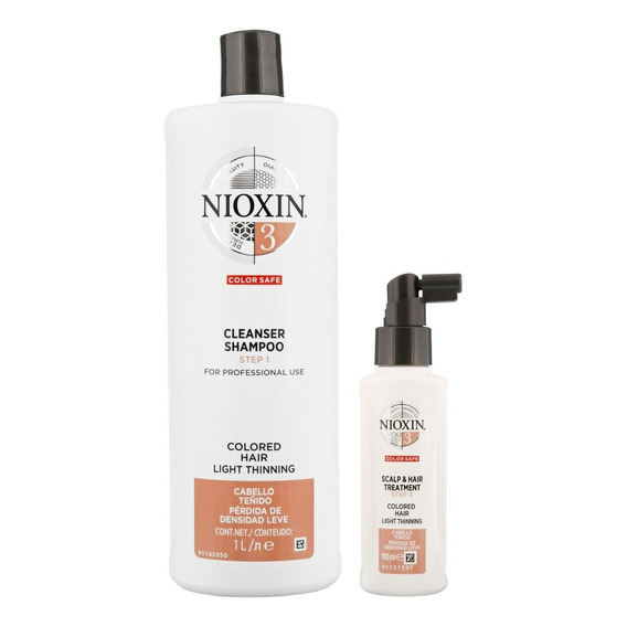 Nioxin-3 Shampoo 1000ml + Loción Capilar Cabello Natural