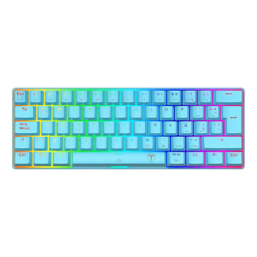 Teclado Mecanico Gamer 60% T-dagger Arena Azul Rgb RED