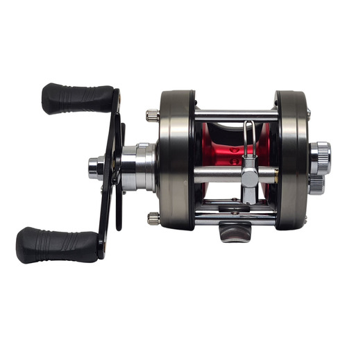 Reel Rotativo Caster Tornado 404 Powercast 4 Rulemanes Mag Color Gris - Manija Derecha