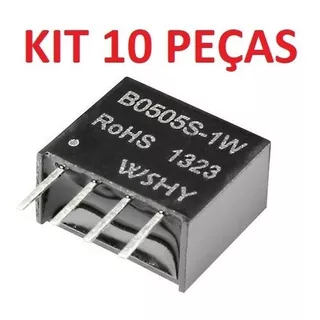 Kit 10 Peças Conversor Dc/dc Isolador 5v 1w B0505s B0505