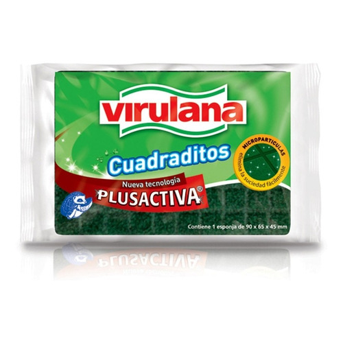 Esponja Cocina Virulana Cuadraditos Plusactiva Cuidauñas