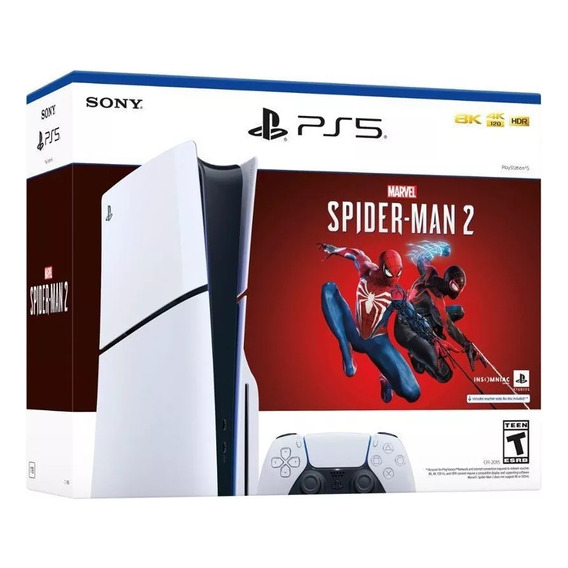 Sony PlayStation 5 Slim 1TB Spiderman 2 Color Blanco