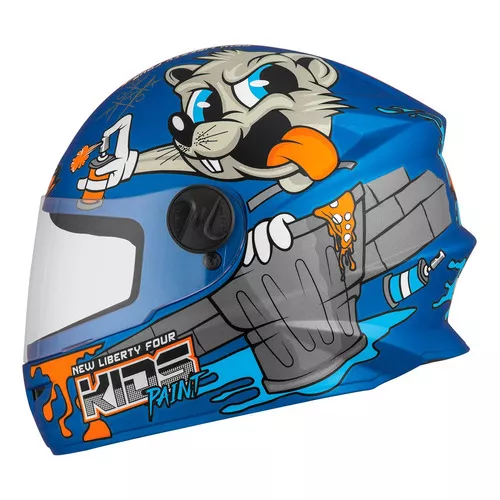 Capacete Infantil Moto Fechado Masculino Paint Kids Menino