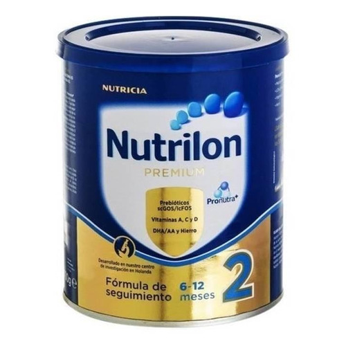 Leche de fórmula en polvo Nutricia Nutrilon Premium 2 en lata de 1 de 400g - 6  a 12 meses