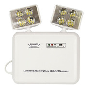 Luminária De Emergência Segurimax 24080 Led Com Bateria Recarregável 12 W 110v/220v Branca