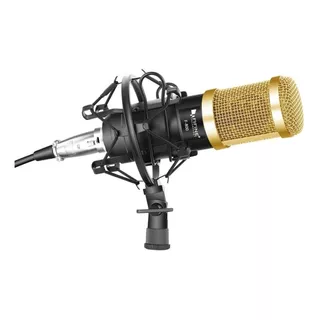 Micrófono Fifine F-800 Condensador Cardioide Color Negro/dorado