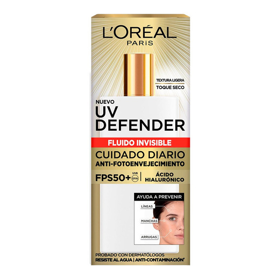 Fluido Invisible Uv Defender Cuidado Diario Loreal Paris