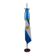 * Bandera Argentina Ceremonia * Premium * Con Asta Y Base *