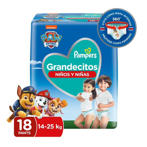 Pañales Pampers Pants Easy Up Xxg Grandecitos 18un Género Sin Género Tamaño Extra Extra Grande (xxg)