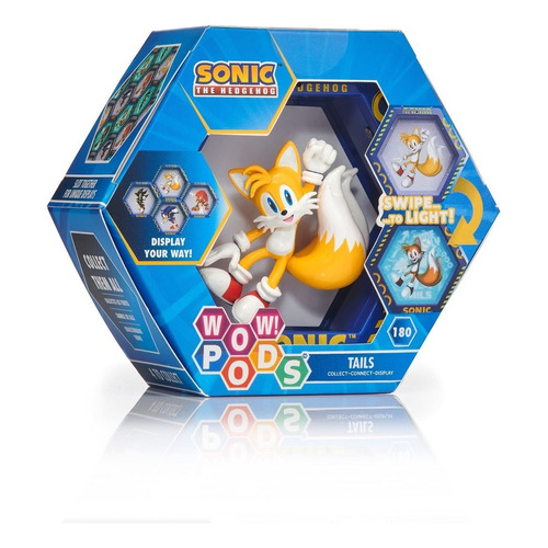Figura Wow! Pods Sonic The Hedgehog, Tails Con Base Con Luz