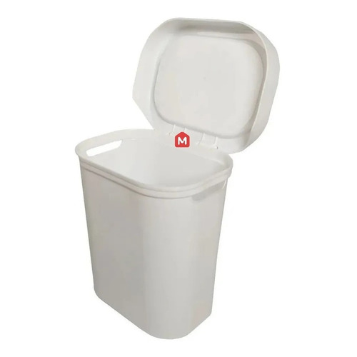 Cesto Oficina Mini Tacho De Basura 2,5l Hogar Cocina Baño Color Blanco