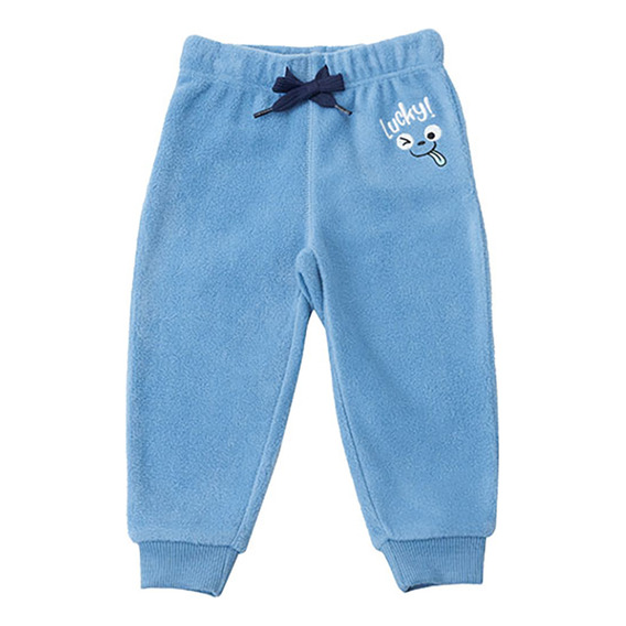 Pantalón De Buzo Bebe Polar Color Azul Corona