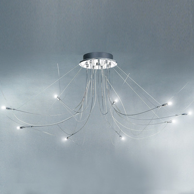 Lampara Moderna Araña Flexi 9 Luces Led Incluidas Luz Desing