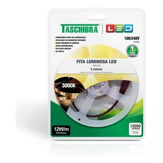 Fita De Led Taschibra Bivolt 12w 3m 3000k