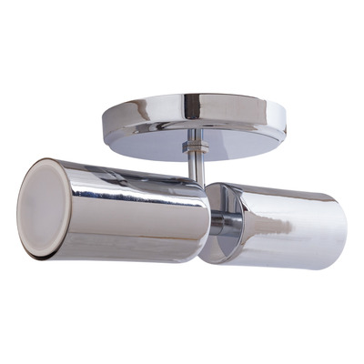 Aplique 2 Luces Cromado Zunko Fijo Apto Led 