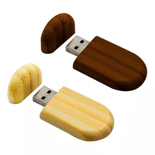 Memorias Usb 8gb Kit 5pzs De Madera C/tapa  Ld182 Daltech