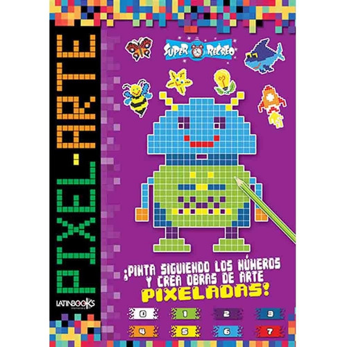 Super Recreo Pixel Arte - Violeta--latinbooks