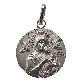 Medalla Plata 925 Virgen Perpetuo Socorro #1114 Bautizo 