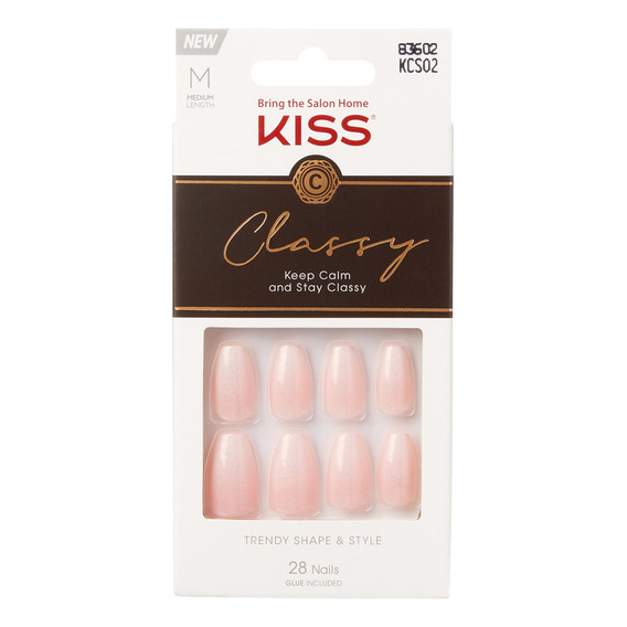 Kiss Uñas Postizas Classy Nails Diy - Cozy Meets Cute Color Nude Clasicas