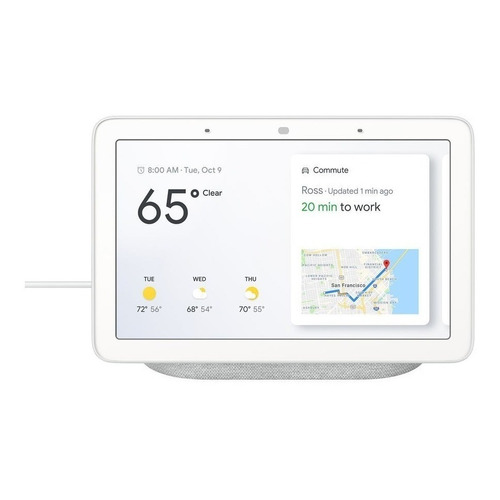 Google Nest Hub con asistente virtual Google Assistant, pantalla integrada de 7" chalk 110V/220V