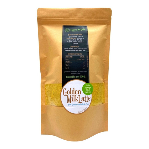 Golden Milk Latte 500 G Leche Dorada Orgánica Deliciosa 