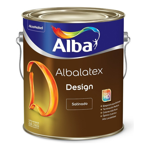 Alba Albalatex Satinado pintura látex x 1 lt color blanco