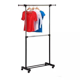 Rack Perchero Ropa Extensible Doble Barra Llantas Honeycando