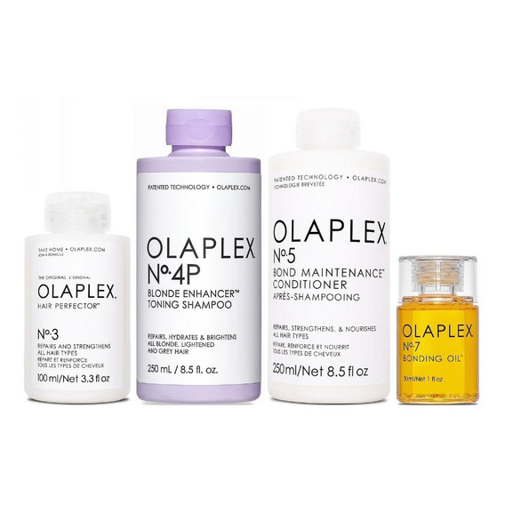 Olaplex N°3 + N°4p + N°5+ N°7 Tratamiento Para Cabello Rubio