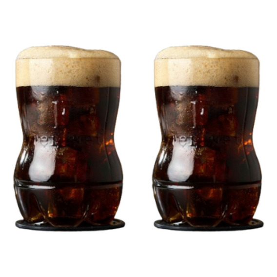 Set 2 Vasos Vidrio Fernet 790ml Efe Premium Botella Cortada