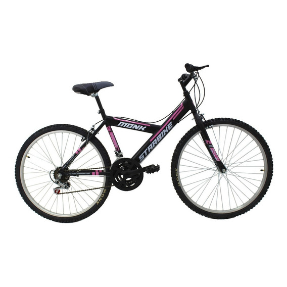Bicicleta De Montaña Mtb Starbike 2.1 18 Velocidades Color Negro/rosa