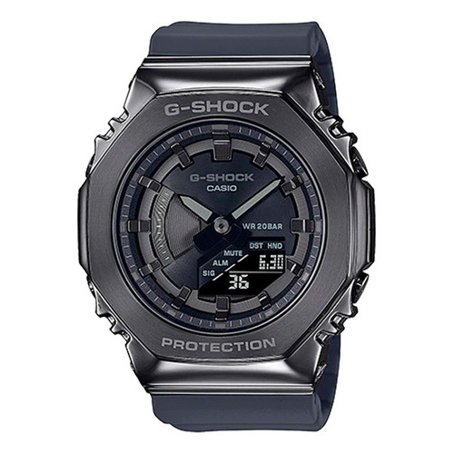 Reloj pulsera Casio G-Shock GM-S2100B-8ADR, analógico-digital, para mujer, fondo gris, con correa de resina color gris, bisel color gris
