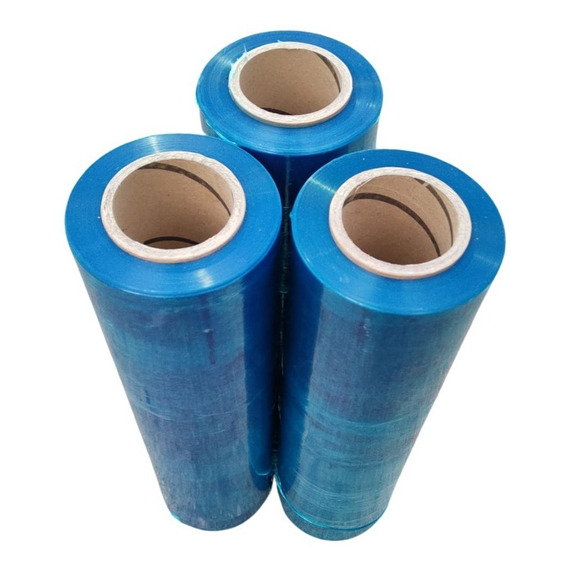 Nylon Film Stretch Azul Para Embalar Paletizar Bobina X 3u.