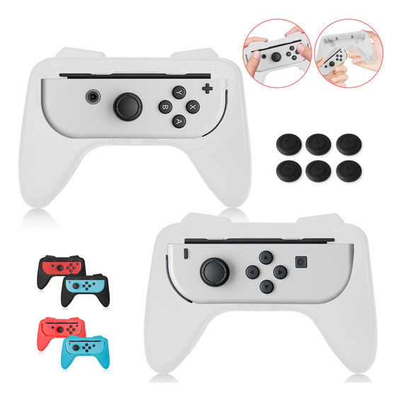 2 Grip Mando Para Joycon Control Nintendo Switch Colores